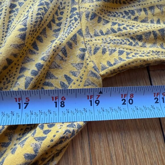 Anthropologie Daily Practice Size L Yellow & Gray Aztec Blouson Mini Dress - Picture 8 of 16